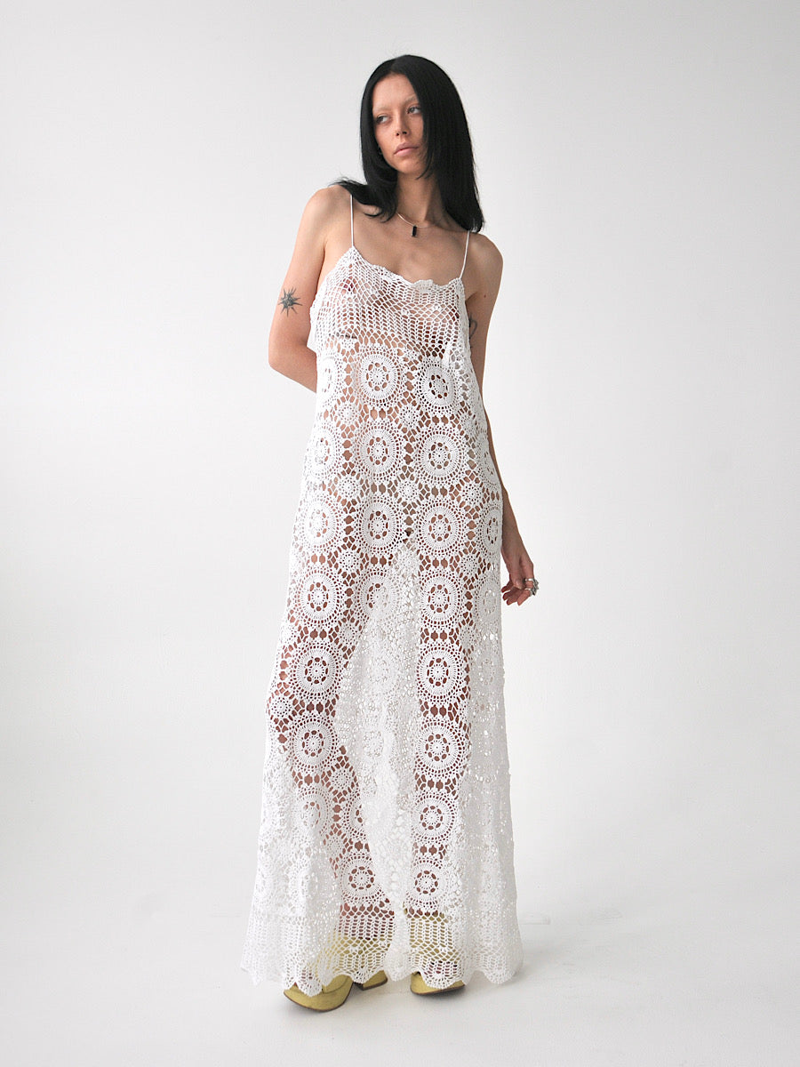 Kate vintage crochet lace maxi dress