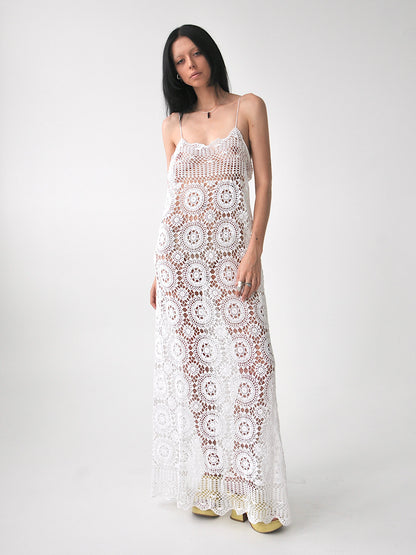 Kate vintage crochet lace maxi dress
