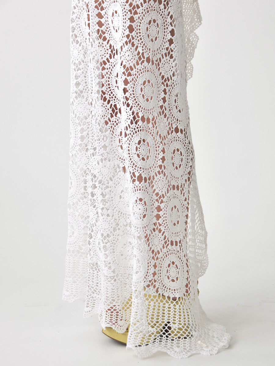 Kate vintage crochet lace maxi dress