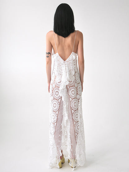 Kate vintage crochet lace maxi dress