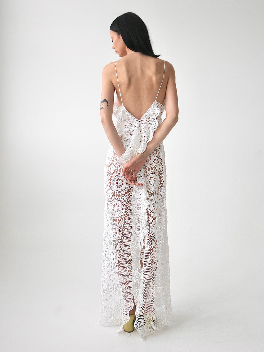 Kate vintage crochet lace maxi dress