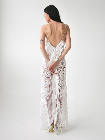 Kate vintage crochet lace maxi dress