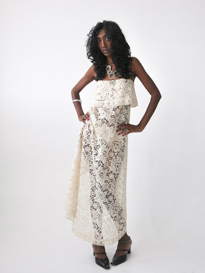 Josie vintage lace maxi dress