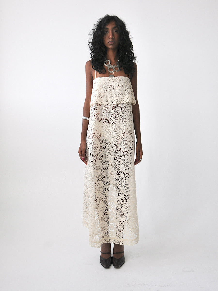 Josie vintage lace maxi dress