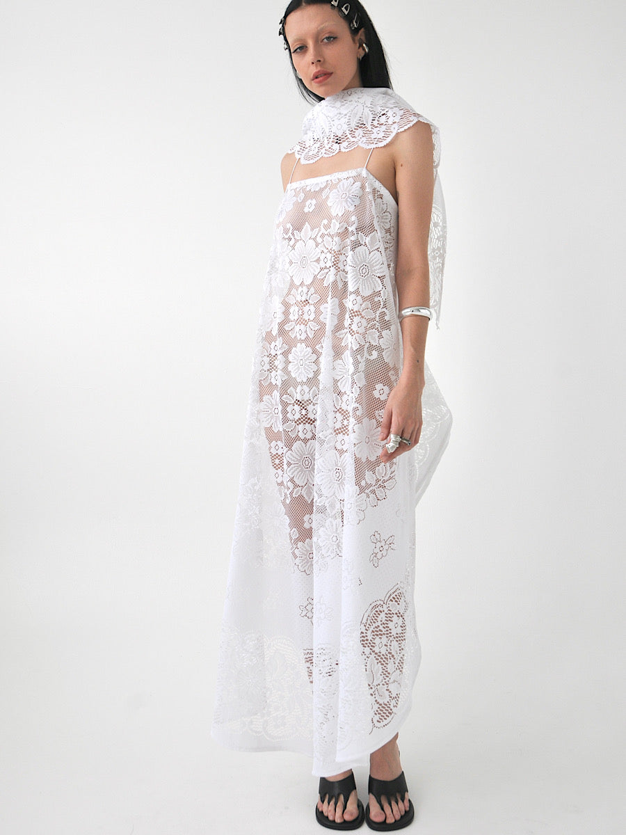 Roan vintage lace maxi dress and scarf
