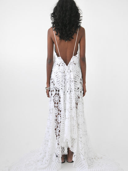 Cleo vintage crochet lace maxi dress
