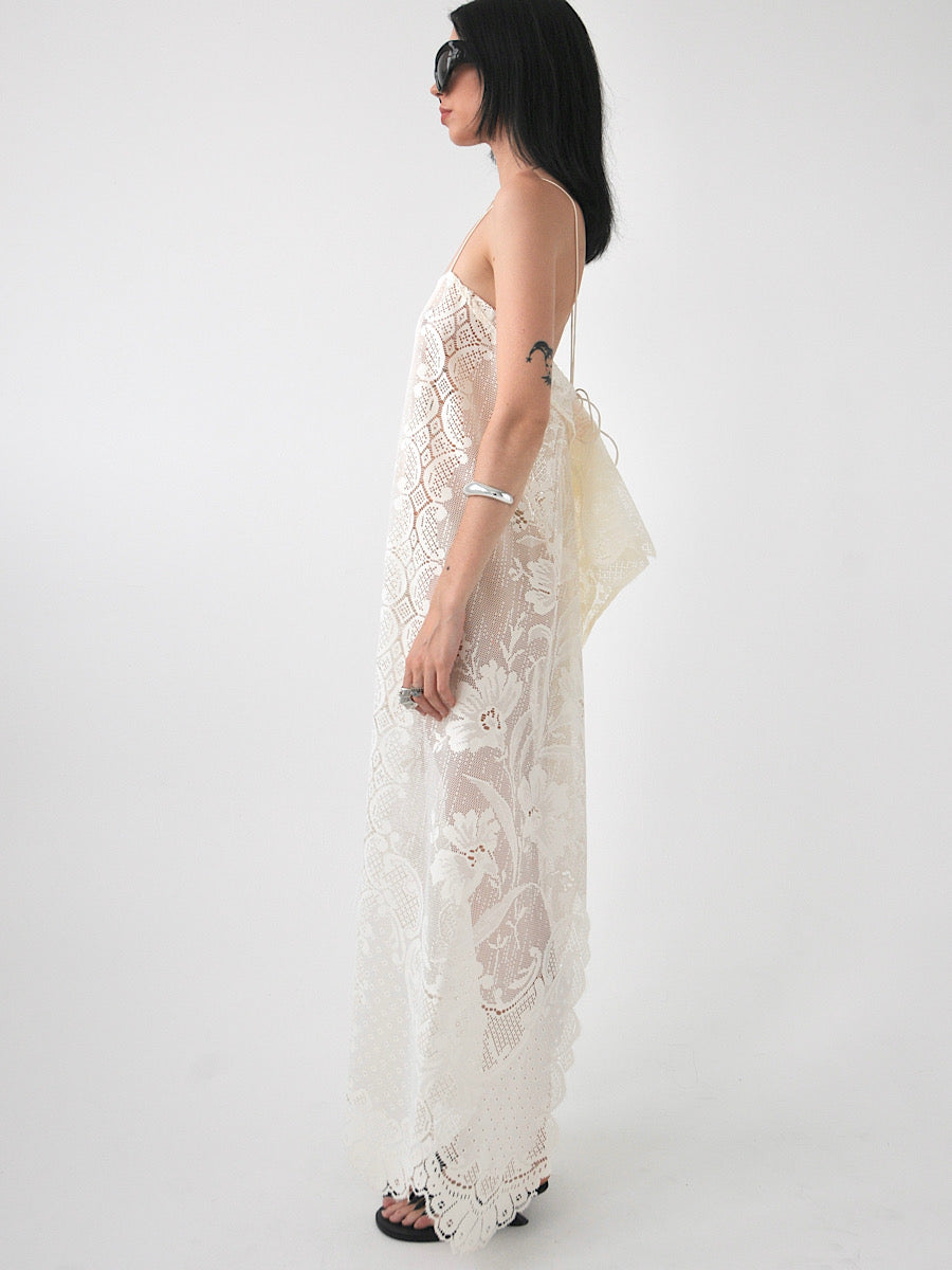 Peony vintage lace maxi dress