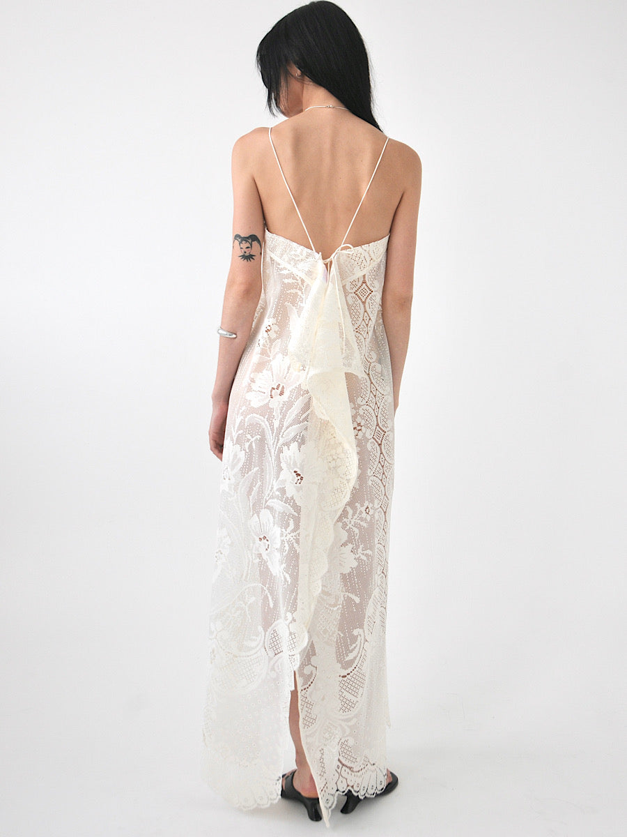 Peony vintage lace maxi dress