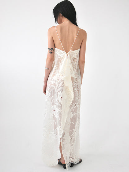 Peony vintage lace maxi dress