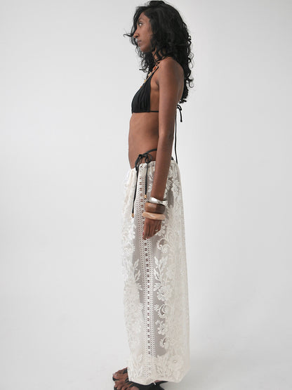 Peony adjustable vintage lace balloon pants