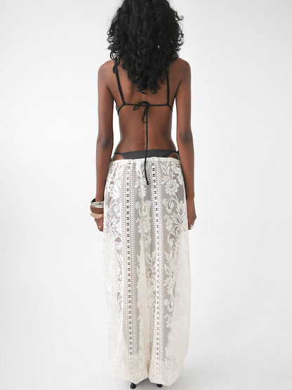 Peony adjustable vintage lace balloon pants