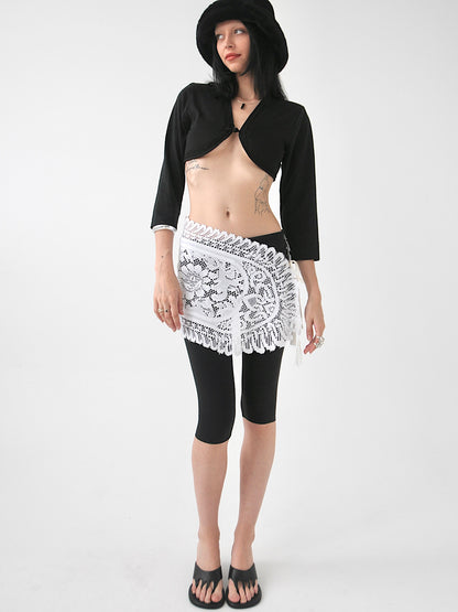 Emma vintage lace tie overlay mini skirt
