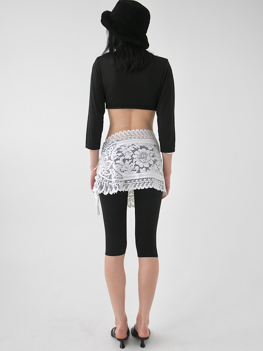 Emma vintage lace tie overlay mini skirt