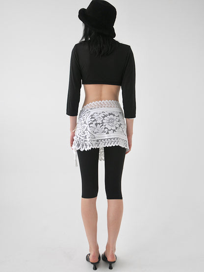 Emma vintage lace tie overlay mini skirt