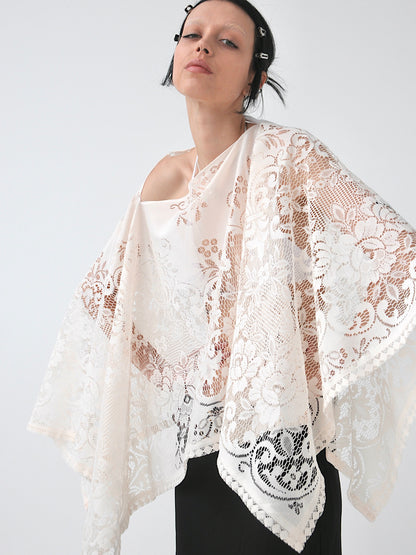 Lunar vintage lace poncho top