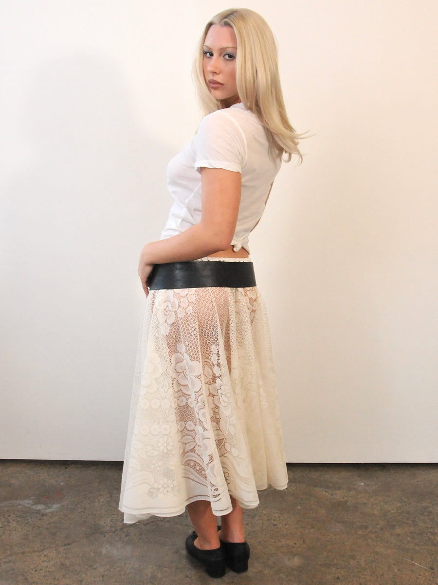 Circle lace midi skirt I