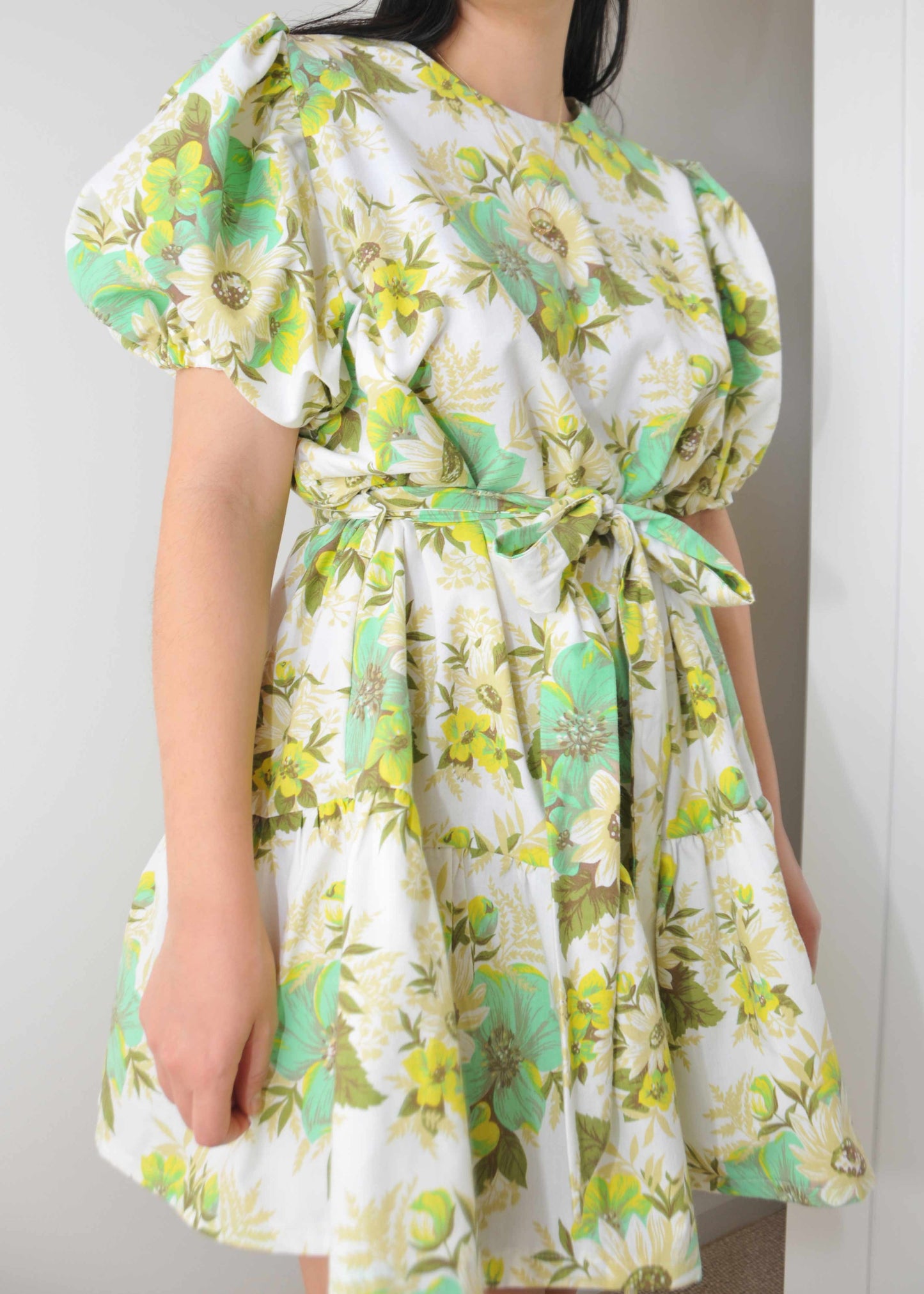 Margot Mini Dress Green Floral