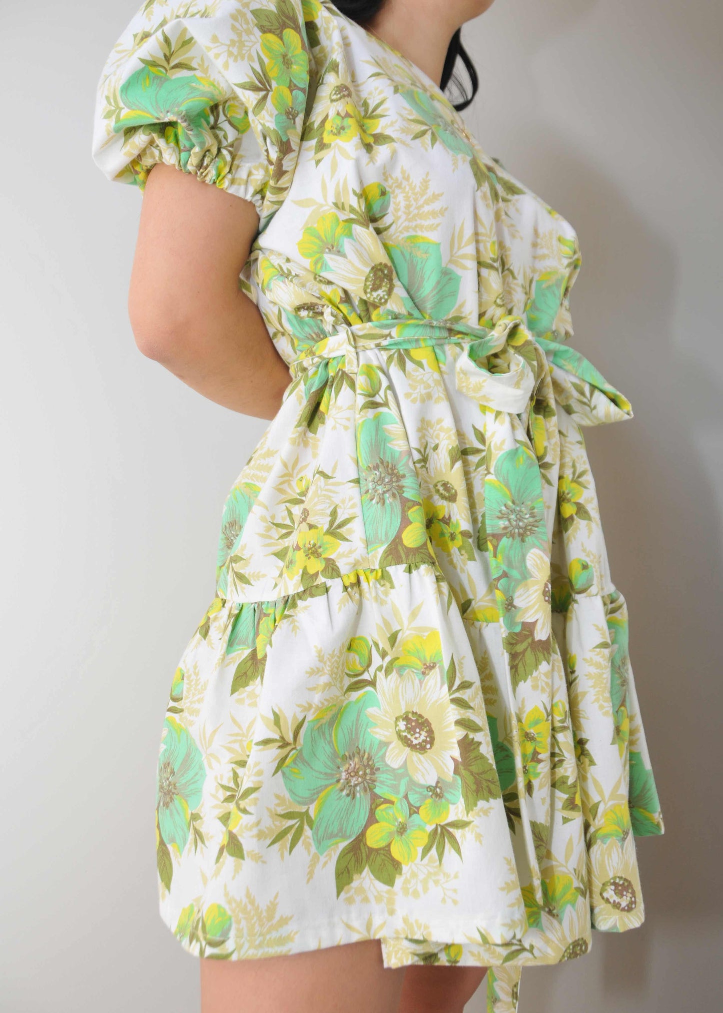 Margot Mini Dress Green Floral