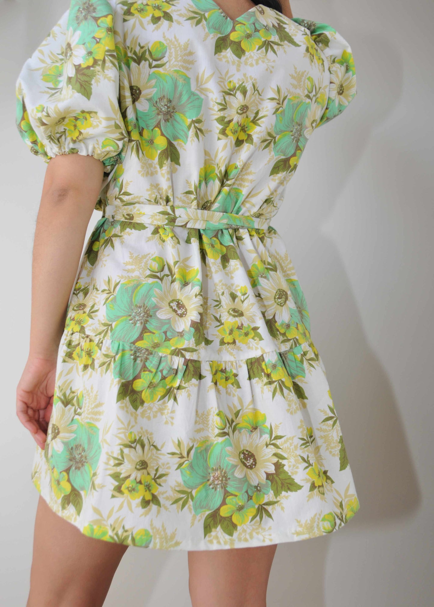 Margot Mini Dress Green Floral