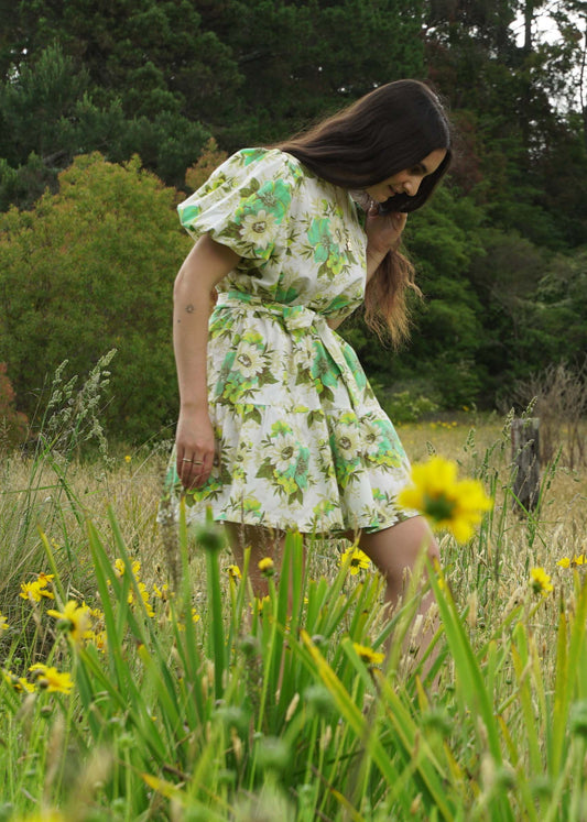 Margot Mini Dress Green Floral