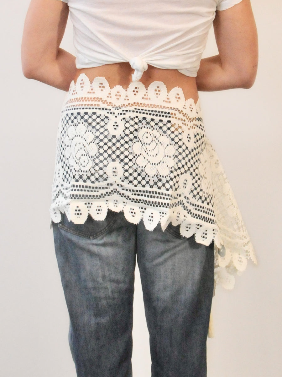 Heritage tie mini skirt